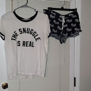 VS PINK Cotton Sleep Set